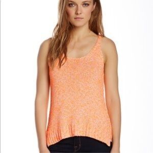Elizabeth and James Vibrant Orange Knit Top